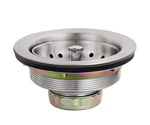 EADOT Filtre de vidange pour évier de Cuisine de 8,9 cm avec Bouchon de Panier, kit de vidange d'évier en Acier Inoxydable 304, Nickel brossé