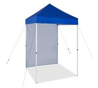 EAGLE PEAK Tonnelle Pliante 1,5x1,5 m Tente de Jardin Portable avec Une Paroi Pare Soleil Amovible Sac de Transport Inclus, Bleu