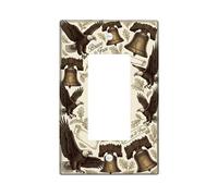 Eagle Plaque d'interrupteur à bascule simple en plastique marron de taille standard pour salon, chambre à coucher, maison ou bureau