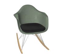Eames Fiberglass Arm Rocking Chair RAR fauteuil à bascule avec assise rembourrée Vitra - 4055737370854
