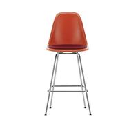 Eames Fiberglass Bar Stool Medium Tabouret de bar avec coussin d'assise Vitra - 4055737240096