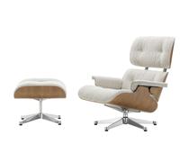 Eames Lounge Chair & Ottoman Fauteuil PRÉFÉRENCE Nubia, cream sand, poli, cerisier - 4055737346057