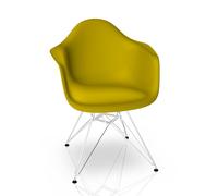 Eames Plastic Arm Chair DAR Chaise Vitra Chromé - Blanc - 4055737229060
