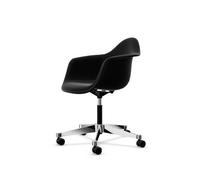 Eames Plastic PACC Chaise de Bureau avec Pivotante Entièrement Rembourrée Noir/Hoopsak F60