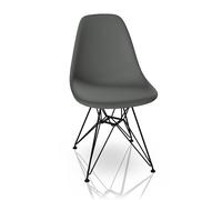 Eames Plastic Side Chair DSR Chaise Vitra Noir-Granite gris - 4055737262395