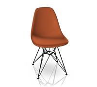 Eames Plastic Side Chair DSR Chaise Vitra Noir-Rust orange - 4055737262418