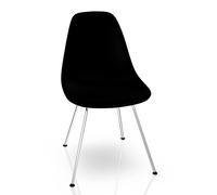 Eames Plastic Side Chair DSX Chaise Vitra Chromé - Deep black - 4055737211423