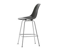 Eames Tabouret de Bar en Fibre de Verre Medium Elephant Hide Gris/ Chrome