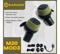 Earmor-Bouchons d'oreille électroniques M20, protecteurs auditifs, lumineux actif, cache-oreilles, accessoires auditifs Brown