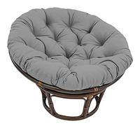 Earnmore Coussins de Chaise Ronde Papasan,Coussin de Sol extérieur,Coussin imperméable de Chaise d'oscillation extérieure, sans Chaise,Coussins de Chaise hamac Suspendus,Gris,120 * 120cm