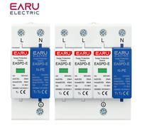 EARU AC SPD 1P/3P+NPE 50KA T1 T2 385V 275V Parafoudre de protection contre les surtensions domestiques Dispositif de protection solaire basse tension pour rail DIN