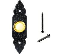 EaseSunny Bouton poussoir de sonnette en alliage de zinc avec lumière, bouton de porte d'entrée éclairé par fil, interrupteur carillon électrique résistant aux intempéries pour la maison, le garage