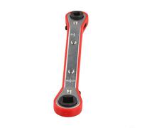 EaseSunny liquet de réfrigération 4 en 1 CVC pour outil de service e valve à tête carrée pour réparation de climatisation dans des endroits difficiles à atteindre, rouge argenté (B)