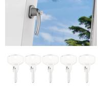 EaseSunny Hoppe Code 1323 Lot de 5 clés à poignée en UPVC, outil de sécurité en alliage pour portes à double vitrage, fonctionnement fluide, lot de 5