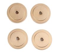 EaseSunny Lot de 4 pieds de planche à découper dorés, rehausseurs d'armoire, pieds de meubles en aluminium, faciles à installer, améliorations élégantes pour la cuisine, pour planches, plateaux