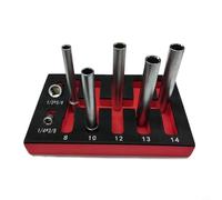 EaseSunny Lot de 5 clés à douille 120 mm avec adaptateur hexagonal en acier au chrome vanadium pour outils de mécanicien (12 points)