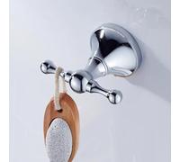 EaseSunny Patère en laiton plaqué chrome antique pour salle de bain, porte-serviette simple vintage pour entrée, couloir, kit d'installation inclus