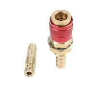 EaseSunny Raccord en laiton à dégagement rapide 8 mm ID pour torches de soudage TIG, conduites d'eau au gaz, réchauds de camping, chauffages de terrasse, bleu rouge (jaune)