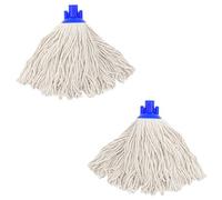 EaseYourDay Lot de 2 têtes de Rechange à Visser en Coton - Compatible avec Manche de Balai en Microfibre O-Cedar et n'importe Quel Manche à Filetage américain Standard (Filetage Acme 1,9 cm)