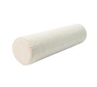 Eashaoo Coussin rond en mousse à mémoire de forme - Coussin cervical cylindrique avec fermeture éclair en lin - Coussin de dossier pour canapé, accoudoir de canapé, taille et jambes (blanc, 40 x 12 cm