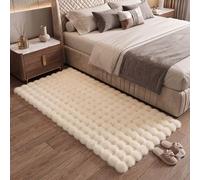 Eashaoo Tapis moelleux en fausse fourrure de lapin pour salon, chambre à | Tapis de couloir 3D à bulles lavable, antidérapant, doux et confortable, motif lapin