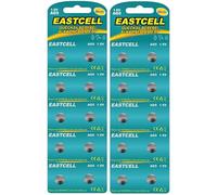 EASTCELL Lot de 20 piles bouton alcalines AG5 LR754 1,5 V 60 mAh pour | Lot de 20 piles bouton alcalines AG5/LR754 1,5 V 60 mAh pour montres, calculatrices, jouets, lumières LED et pointeur laser