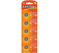 Eastcell Lot de 5 Piles Bouton au Lithium CR927 3 V 30 mAh (1 Carte Blister de 5 Piles)