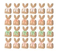 Easter Bags Kids - Paper Bunny Ears, Reusable Candy Wrap, Holiday Party Favors, Treat Goodie Pouch, Chocolate Dessert Storage, Multi Pattern Pack For Birthday Cookie Cake Toy