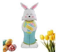Easter Bunny Balloon Stand Aluminium Foil Decoration Mignon Printemps Gonflatable Party Balloon for Outdoor Garden Yard Porch Patio Lawn Door Home School Holiday Decor