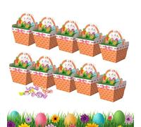 Easter Candy Holder - Bunny Treat Box for Parties | Paper Material with 10 Pieces Set, Chocolate Container Accessory, Office School Apartment Use, Family Night Gathering, Themed Celebration Supply