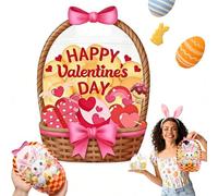 Easter Goodie Bags - 30 Pcs Bunny Sealing Clear Pouches with Handles, Resealable Plastic Easter Candy Bags, Spring Treat Bag for Kids Classroom, Party Favors, Basket Stuffers (H,30PCS)