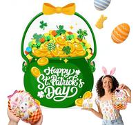 Easter Goodie Bags - 30 Pcs Bunny Sealing Clear Pouches with Handles, Resealable Plastic Easter Candy Bags, Spring Treat Bag for Kids Classroom, Party Favors, Basket Stuffers (C,10PCS)