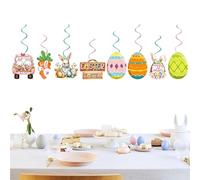 Easter Party Banner, Bunny Egg Pattern Bunting, 10 pieds colorés Easter Decorations for Home and Garden Sturdy Paper Garland Single Set Spring Holiday Banner for Mantle Fireplace Tree Wall Tiered Tray