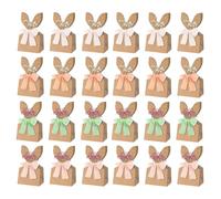 Easter Reusable Bags - Bunny Ears Party Favors, Decorative 24-Piece Set, Ideal for Wrapping Sweets and Small | Idealz for Kids Birthday Holiday Treats Chocolate Cake Dessert Fun