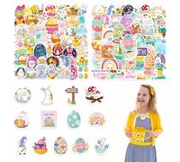 Easter Stickers Autocollants de Pâques Teinture aux œufs pour colorer Les œufs de pâque Gommette Paques - Ensemble de 100 Stickers Autocollants pour et Adultes - Décoration DIY pour Fête des Pâques