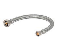 Eastman 48302 Connecteur de robinet flexible de 152,4 cm de long, ligne de tuyau d'alimentation en acier inoxydable tressé, entrée de compression FIP de 1,27 cm x 0,95 cm
