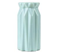 Eastrise Vases en plastique, vases à fleurs géométriques nordiques pour fleurs séchées/fraîches, décoration de bureau incassable pour salon, cuisine, bureau, mariage (vert)