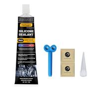 Eastyupin Pate A Joint Moteur Haute Temperature 120g，Pate A Joint Carter,Silicone Noir，Pate A Joint Plage De TempéRature -50°C à 340°C，Facile à Utiliser，avec 2 Gants De Manutention Pet