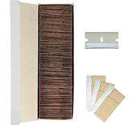 Easy Absorb Lot de 100 lames de rechange pour grattoir vitrocéramique en carton, acier inoxydable, grand set | P-10015