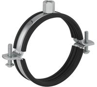 Easy Act Collier de serrage 300 mm avec joint en caoutchouc pour canaux de ventilation, collier de serrage à vis en acier galvanisé, collier de serrage avec raccord M8/M10