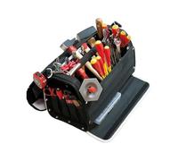 Easy Bag Électricité 47 Pièces - Boîte à Outils Textile avec Multiples Poches, Bandoulière, Base Renforcée - Coffret Complet d’Outils pour Électriciens et Bricoleurs