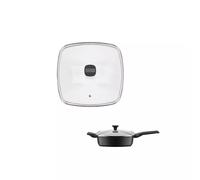 EASY CLICK Couvercle carré en verre cerclé inox GSW D24 cm SC