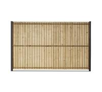 EASY CLOTURE Kit Occultation lamelles Bois Sapin pour Panneau Rigide Maille 55 H 1m23 L 2m50 EP 8mm - pour Clôture Jardin Brise-Vue