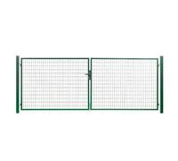 EASY CLOTURE Portail grillagé Square Passage 4m ht 1m Vert - Porte de Jardin - Clôture de Jardin avec Serrure et poignée
