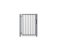 Easy Clôture Portillon barreaudé Acier galvanisé Passage 1m H 1m50 Gris Anthracite