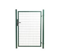EASY CLOTURE Portillon grillagé en Acier galvanisé Maille 100 x 50 L 1m x H 1m50 Vert - Porte de Jardin - Clôture de Jardin avec Serrure et poignée
