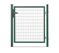 Easy Cloture Portillon grillagé en Acier galvanisé Maille 100 x 50 L 1m20 x 1m00 Vert - Porte de Jardin - Clôture de Jardin avec Serrure et poignée