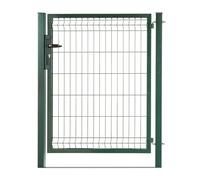 EASY CLOTURE Portillon grillagé en Acier galvanisé Maille 200 x 50 occultable Passage 1m x H 1m30 Vert