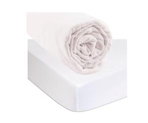 Easy Dort | Kit Draps Housse 160x200 cm Coton Bio + Alèse Molleton | King Size | Lit 2 Personnes | Label Oeko-Tex | Qualité | Fabriqué en Europe