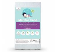 Easy Dort | Matelas 60x135 cm | Matelas Lit bébé Lit Enfant 60 x 135 cm | Épaisseur 10 cm | Bambou | Fabriqué en France |